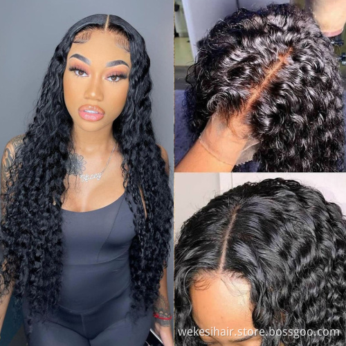 180% Density Human Lace Front Wigs, 10A Grade Silky Straight Pre Plucked 13x4 13x6 Transparent Frontal Raw Indian Hair Wig
